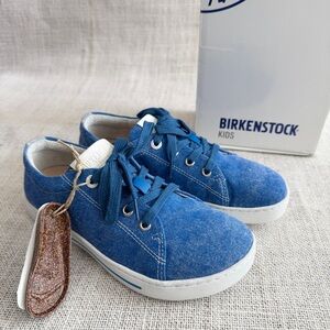 Birkenstock Kids Arran Canvas Sneaker Shoes Blue Size EU 32 (US L1)